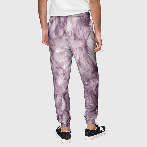 Мужские брюки Текстура розовый пушок / 3D-принт – фото 4