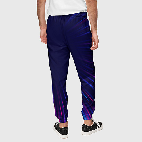 Мужские брюки Infiniti neon speed lines / 3D-принт – фото 4