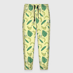 Брюки на резинке мужские Бананы паттерн, цвет: 3D-принт