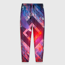 Брюки на резинке мужские Цифровые стены и лифт, цвет: 3D-принт