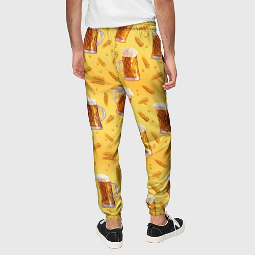 Мужские брюки Кружки с пенным пивом / 3D-принт – фото 4
