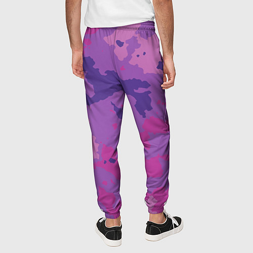 Мужские брюки Фиолетовый камуфляж / 3D-принт – фото 4