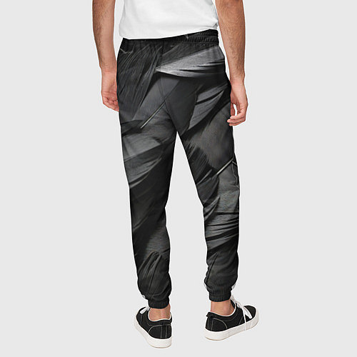 Мужские брюки Черные перья ворона / 3D-принт – фото 4