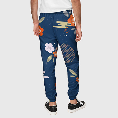 Мужские брюки Орнамент японского кимоно / 3D-принт – фото 4