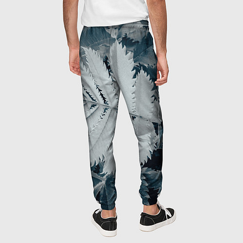 Мужские брюки Белый лист / 3D-принт – фото 4
