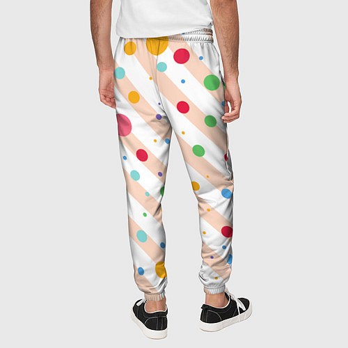Мужские брюки Color circles / 3D-принт – фото 4