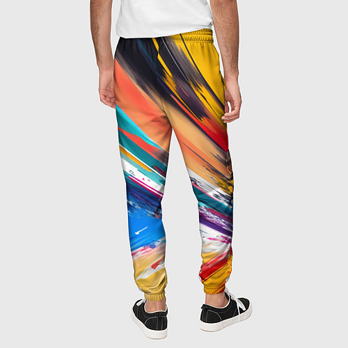 Мужские брюки Красочные пульсации / 3D-принт – фото 4