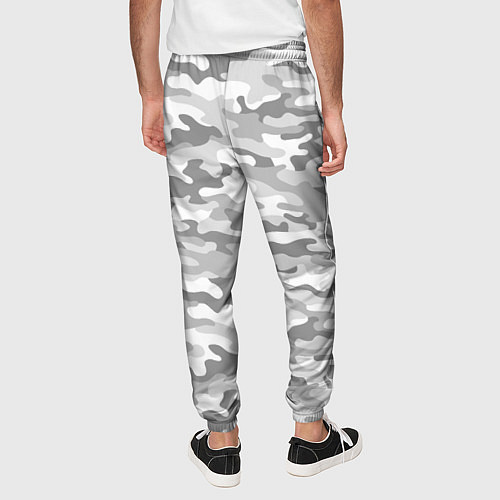 Мужские брюки Камуфляж серый / 3D-принт – фото 4