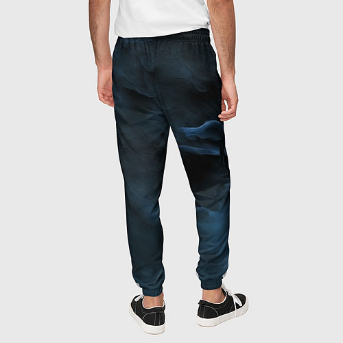 Мужские брюки Синий туман текстура от нейросети / 3D-принт – фото 4