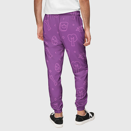 Мужские брюки Violet dinosaurs / 3D-принт – фото 4