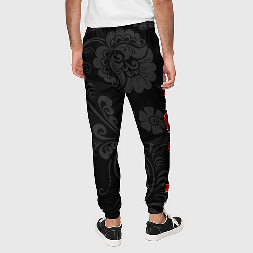 Мужские брюки Russia black style / 3D-принт – фото 4