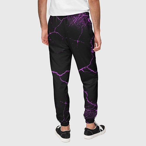 Мужские брюки Молнии - неон / 3D-принт – фото 4