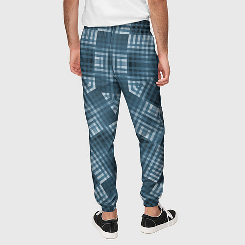 Мужские брюки Геометрические фигуры в темных цветах / 3D-принт – фото 4