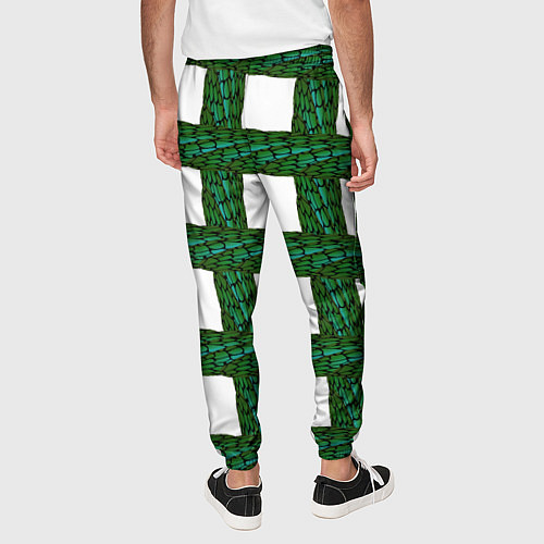 Мужские брюки Зеленые змейки / 3D-принт – фото 4