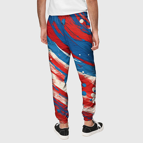Мужские брюки Краски в цветах флага РФ / 3D-принт – фото 4