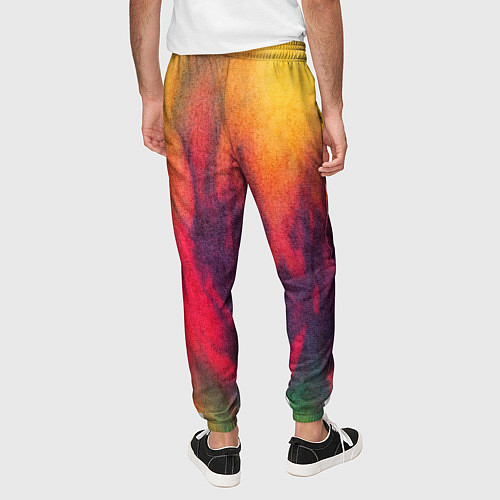 Мужские брюки Огненный тай дай / 3D-принт – фото 4