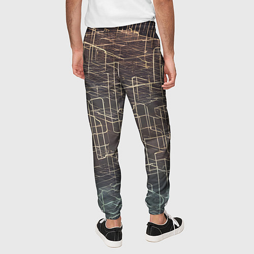 Мужские брюки Киберпанк линии / 3D-принт – фото 4