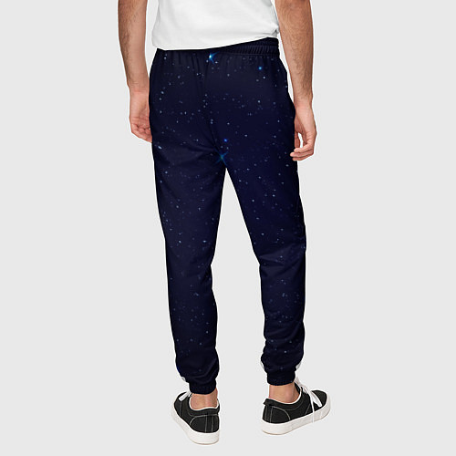 Мужские брюки Тёмный космос и синие звёзды / 3D-принт – фото 4