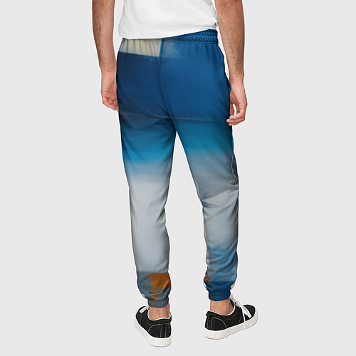 Мужские брюки Синяя палитра / 3D-принт – фото 4