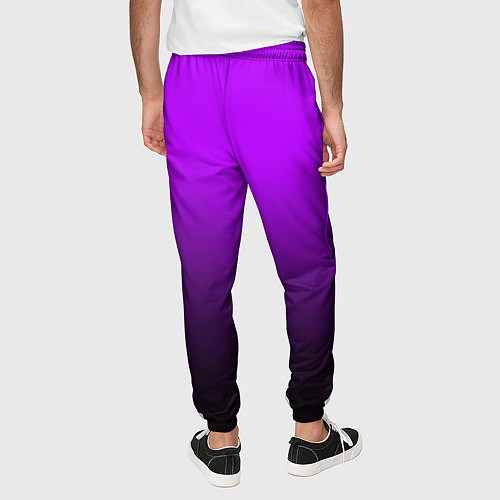 Мужские брюки Градиент фиолетово-чёрный / 3D-принт – фото 4