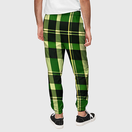 Мужские брюки Зеленая в клетку / 3D-принт – фото 4