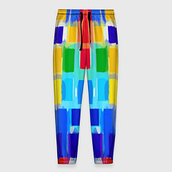 Брюки на резинке мужские Colorful strips - pop art - vogue, цвет: 3D-принт