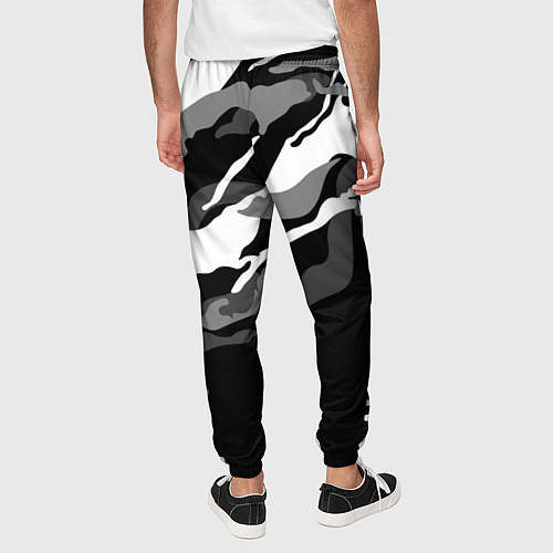 Мужские брюки Фольцваген - белый камуфляж / 3D-принт – фото 4