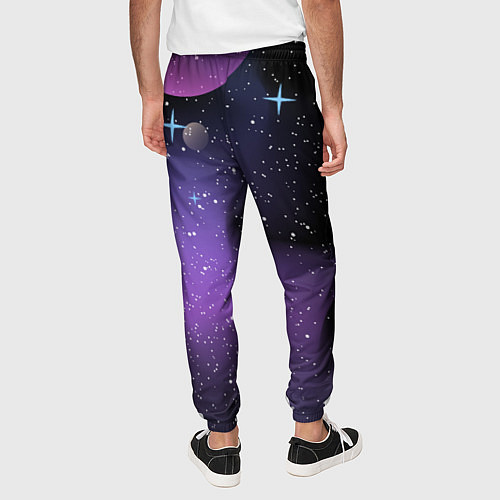 Мужские брюки Фон космоса звёздное небо / 3D-принт – фото 4