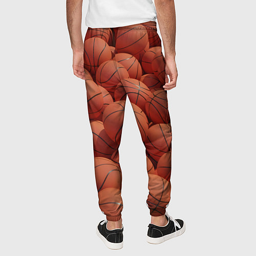 Мужские брюки Узор с баскетбольными мячами / 3D-принт – фото 4