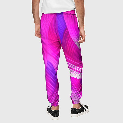 Мужские брюки Розовые лоскуты / 3D-принт – фото 4