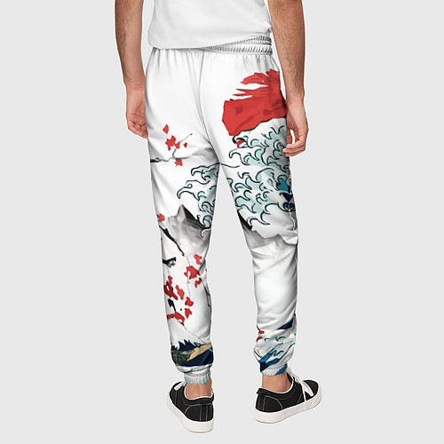 Мужские брюки Хокусай большая волна в Канагаве - пародия укиё / 3D-принт – фото 4