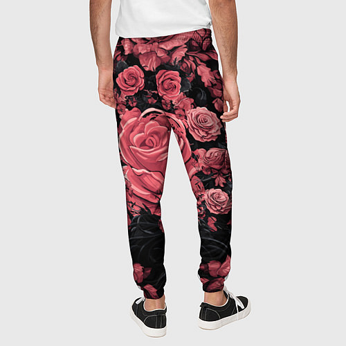 Мужские брюки И череп и розы / 3D-принт – фото 4