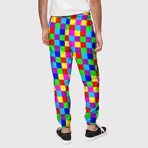 Мужские брюки Разноцветные плитки / 3D-принт – фото 4