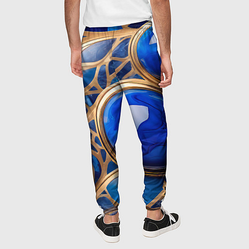 Мужские брюки Лазуритовый флюид / 3D-принт – фото 4