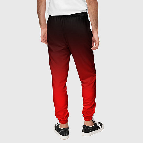 Мужские брюки Градиент: от черного до ярко-красного / 3D-принт – фото 4