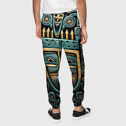Мужские брюки Рисунок в египетском стиле / 3D-принт – фото 4
