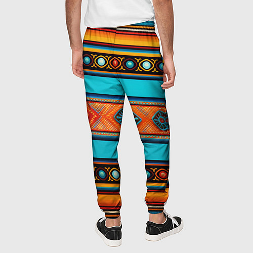Мужские брюки Этнический принт в горизонтальную полоску / 3D-принт – фото 4