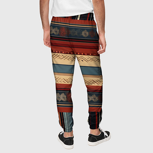 Мужские брюки Этнический принт в полоску / 3D-принт – фото 4