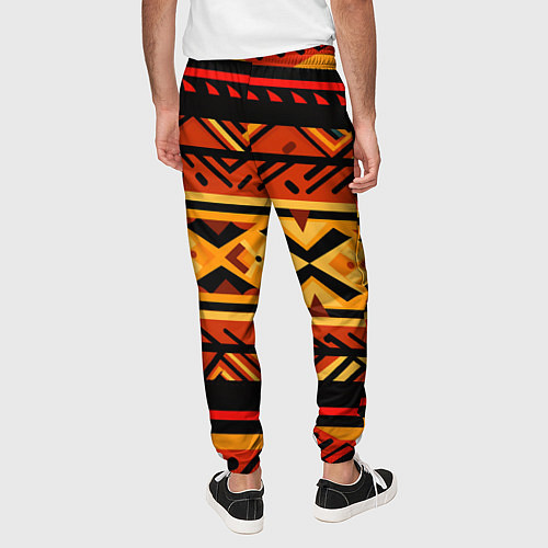 Мужские брюки Узор в этническом стиле масаев / 3D-принт – фото 4