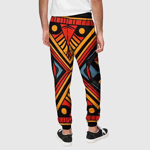 Мужские брюки Геометрический узор в африканском стиле / 3D-принт – фото 4