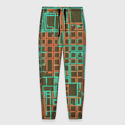 Брюки на резинке мужские Разноцветные толстые линии, цвет: 3D-принт
