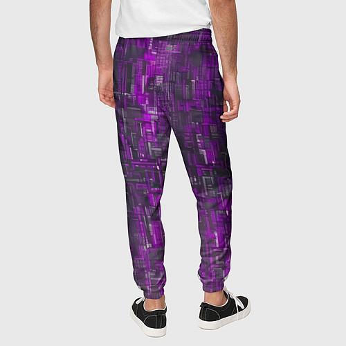 Мужские брюки Фиолетовый металл модерн / 3D-принт – фото 4