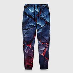 Брюки на резинке мужские Большие камни с разломами, цвет: 3D-принт