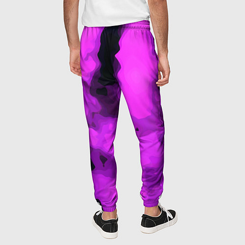 Мужские брюки Узор фиолетовая нежность / 3D-принт – фото 4