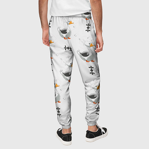 Мужские брюки Гусь и фигуры / 3D-принт – фото 4