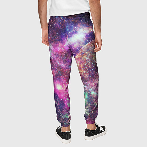 Мужские брюки Пурпурные космические туманности со звездами / 3D-принт – фото 4