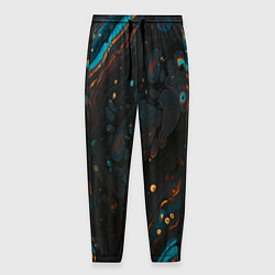 Брюки на резинке мужские Разводы на нефтяной луже, цвет: 3D-принт