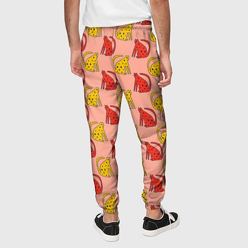 Мужские брюки Забавные леопарды / 3D-принт – фото 4