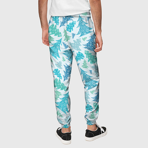 Мужские брюки Ёлочки зимнего леса / 3D-принт – фото 4