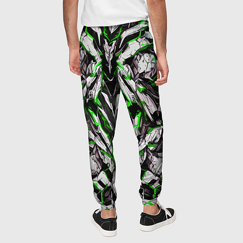 Мужские брюки Зелёная кибернетическая броня / 3D-принт – фото 4